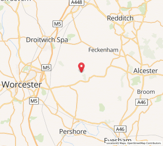 Map of Grafton Flyford, EnglandEngland