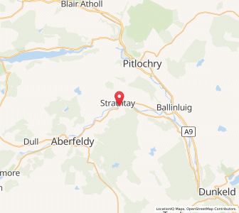 Map of Grandtully, ScotlandScotland