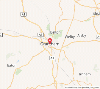 Map of Grantham, EnglandEngland