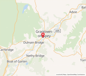Map of Grantown on Spey, ScotlandScotland