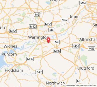 Map of Grappenhall, EnglandEngland