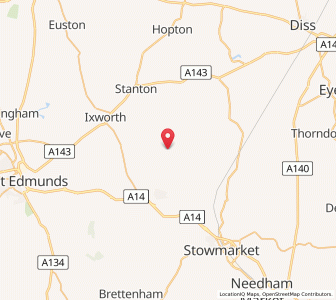 Map of Great Ashfield, EnglandEngland