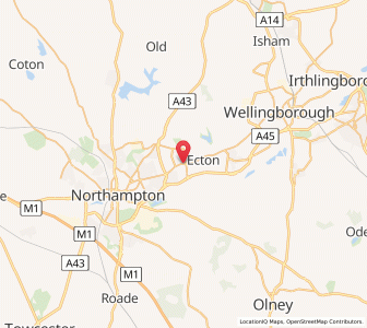 Map of Great Billing, EnglandEngland