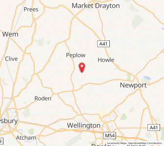 Map of Great Bolas, EnglandEngland