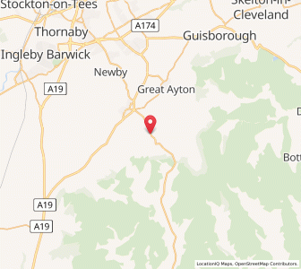 Map of Great Broughton, EnglandEngland