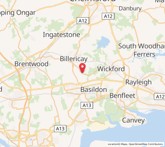 Map of Great Burstead, EnglandEngland