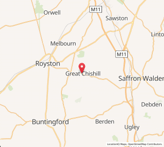 Map of Great Chishill, EnglandEngland