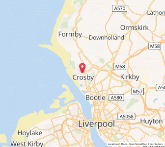 Map of Great Crosby, EnglandEngland