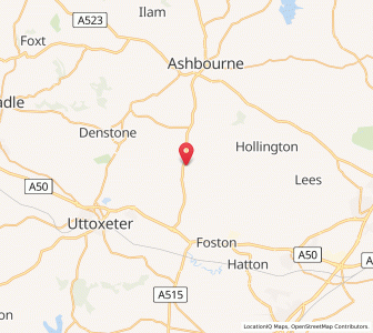 Map of Great Cubley, EnglandEngland
