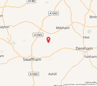 Map of Great Dunham, EnglandEngland