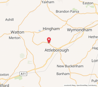 Map of Great Ellingham, EnglandEngland