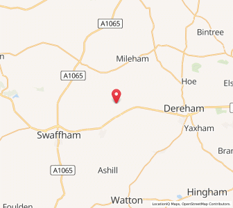 Map of Great Fransham, EnglandEngland