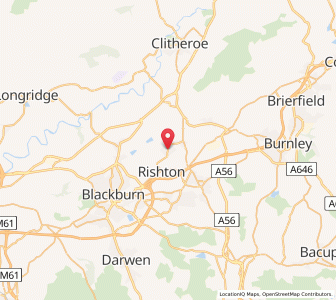 Map of Great Harwood, EnglandEngland