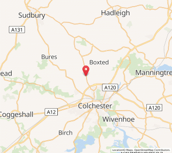Map of Great Horkesley, EnglandEngland
