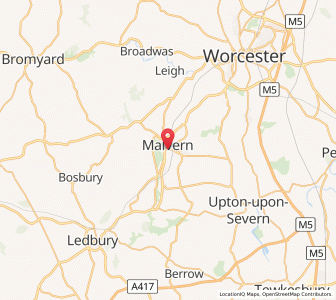 Map of Great Malvern, EnglandEngland