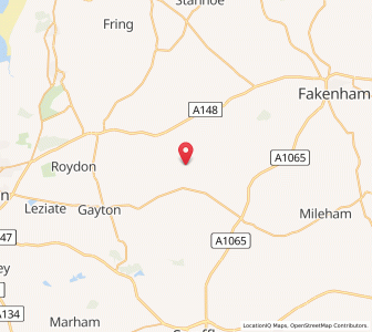Map of Great Massingham, EnglandEngland