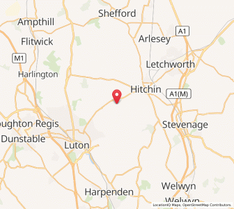 Map of Great Offley, EnglandEngland