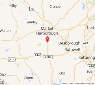Map of Great Oxendon, EnglandEngland