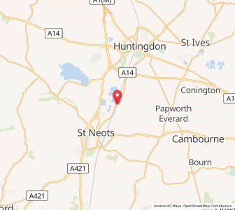 Map of Great Paxton, EnglandEngland