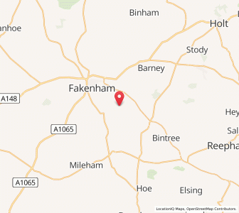 Map of Great Ryburgh, EnglandEngland