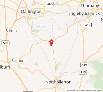 Map of Great Smeaton, EnglandEngland