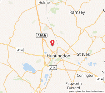 Map of Great Stukeley, EnglandEngland