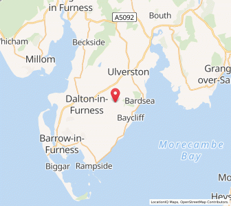 Map of Great Urswick, EnglandEngland