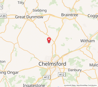 Map of Great Waltham, EnglandEngland