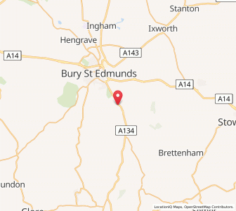 Map of Great Welnetham, EnglandEngland