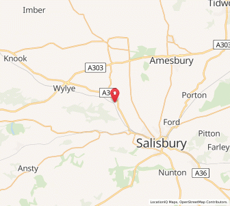 Map of Great Wishford, EnglandEngland