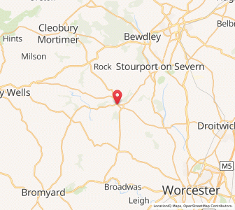 Map of Great Witley, EnglandEngland