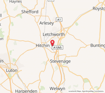 Map of Great Wymondley, EnglandEngland