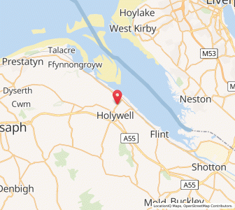 Map of Greenfield, WalesWales