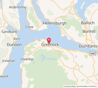 Map of Greenock, ScotlandScotland