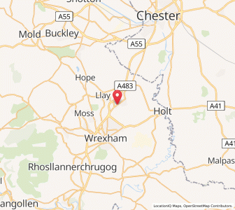 Map of Gresford, WalesWales