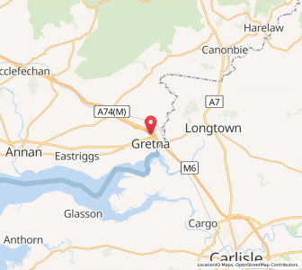 Map of Gretna Green, ScotlandScotland