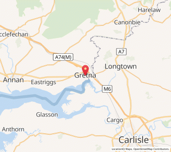 Map of Gretna, ScotlandScotland