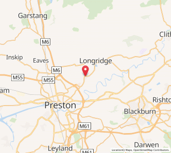 Map of Grimsargh, EnglandEngland