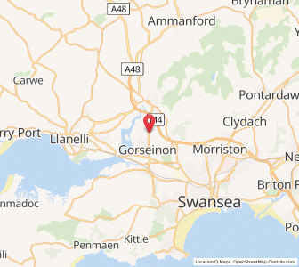 Map of Grovesend, WalesWales