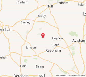 Map of Guestwick, EnglandEngland