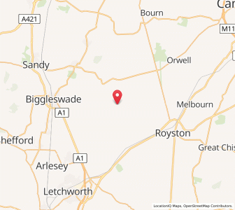 Map of Guilden Morden, EnglandEngland