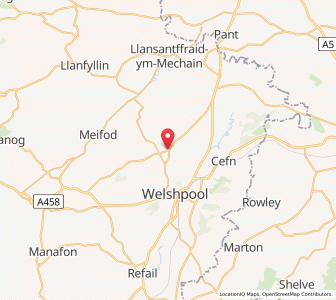 Map of Guilsfield, WalesWales