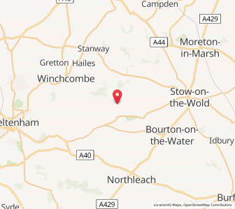 Map of Guiting Power, EnglandEngland