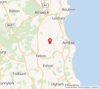 Map of Guyzance, EnglandEngland