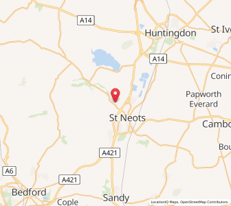Map of Hail Weston, EnglandEngland