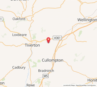 Map of Halberton, EnglandEngland