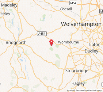 Map of Halfpenny Green, EnglandEngland