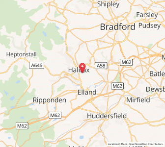 Map of Halifax, EnglandEngland