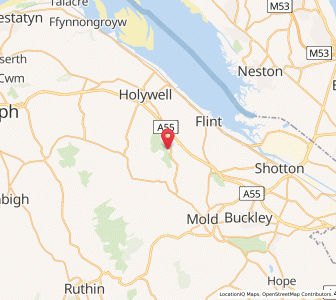 Map of Halkyn, WalesWales