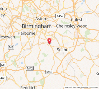 Map of Hall Green, EnglandEngland
